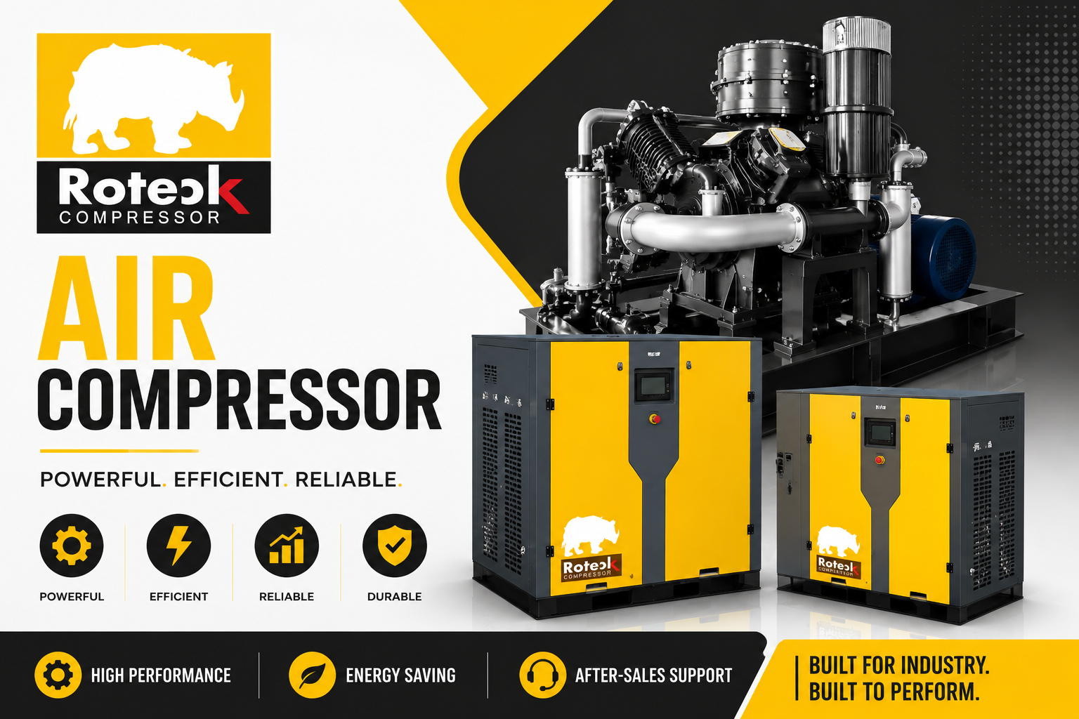 Air Compressor Manufacturers in India: Choosing the Right Partner for Your Business | Roteck Compressor